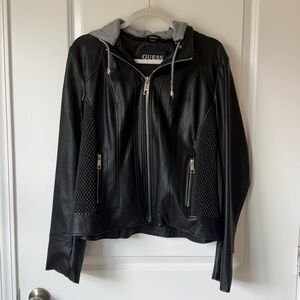 Guess Black Jacket with Hood